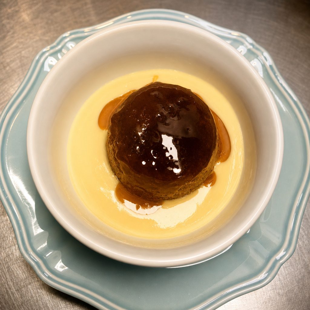 Golden Syrup Pudding And Custard.
